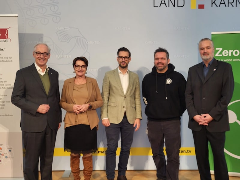 Martin Essl, Beate Prettner, Sebastian Schuschnig, Wilhelm Ebner und Christian Spitaler beim Zero Project Unternehmensdialog (Bild: Christian Krall)