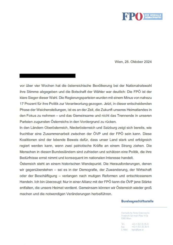 Der Brief Kickls
