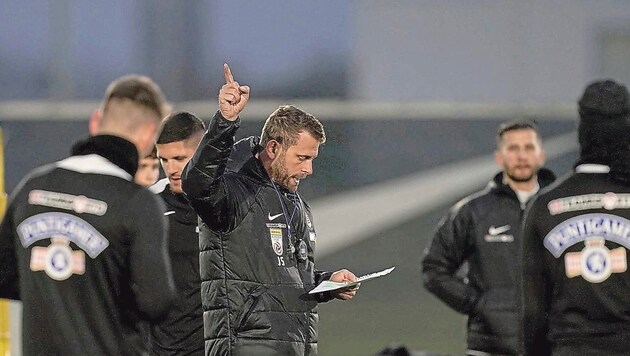 Coach Jürgen Säumel gibt jetzt die Richtung bei Sturm vor. (Bild: GEPA/GEPA pictures)