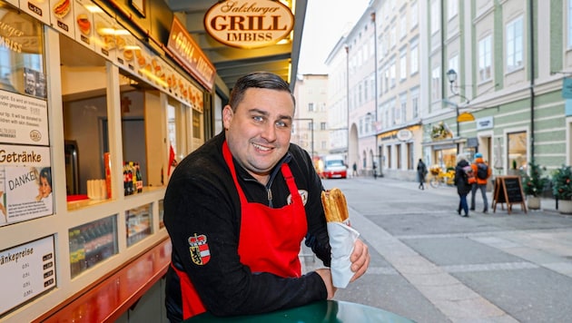 Grill-Imbiss employee Christian Schwarzenbrunner donates his entire tip (Bild: Markus Tschepp)