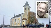 Josef Hartl (64, kleines Bild) wurde ermordet: Große Anteilnahme gab es bei seinem Begräbnis in ...