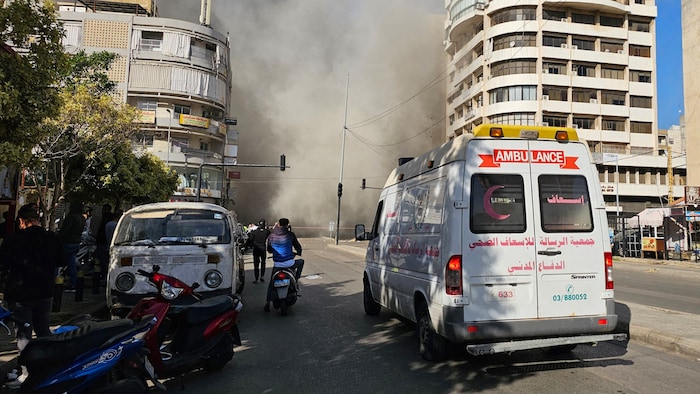 An ambulance near Beirut