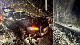 Der Wagen wurde von der Feuerwehr gesichert.