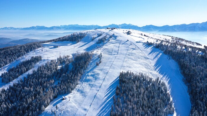 Der Blick auf die Gerlitzen macht Lust aufs Skifahren