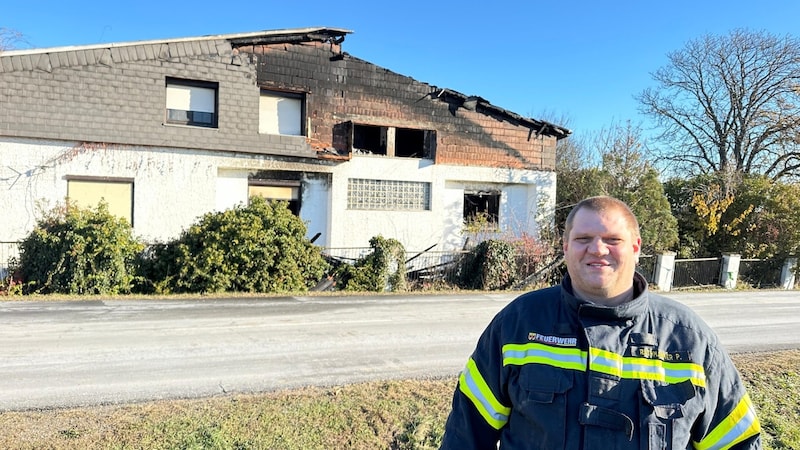 Einsatzleiter Peter Rathmanner nach getaner Arbeit. (Bild: Christian Schulter)