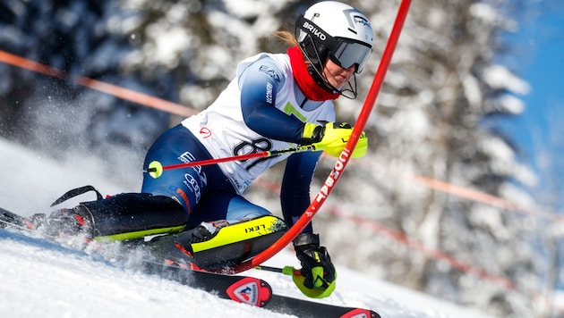 Giorgia Collomb failed in the last few meters. (Bild: GEPA/GEPA pictures)