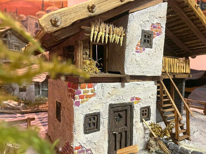The nativity scenes are lovingly decorated.
