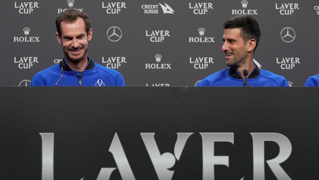 Was für ein tolles Gespann: Novak Djokovic (r.) und Andy Murray. (Bild: AP)