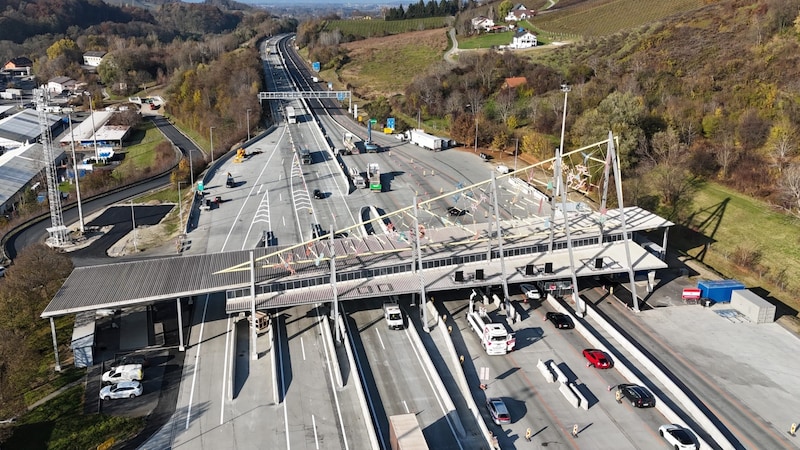 Der Autobahn-Grenzübergang Spielfeld  (Bild: Asfinag)