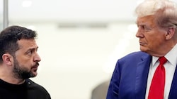 Von links: Der ukrainische Präsident Wolodymyr Zelenskij und US-Präsident Donald Trump