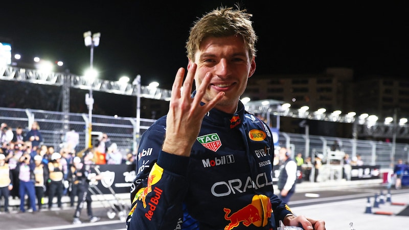 Max Verstappen krönte sich in Las Vegas zum vierfachen Weltmeister. (Bild: AFP/APA/Patrick T. Fallon)