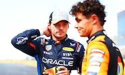 Max Verstappen (links) hat sich den WM-Titel gesichert, Lando Norris muss mindestens ein Jahr ...