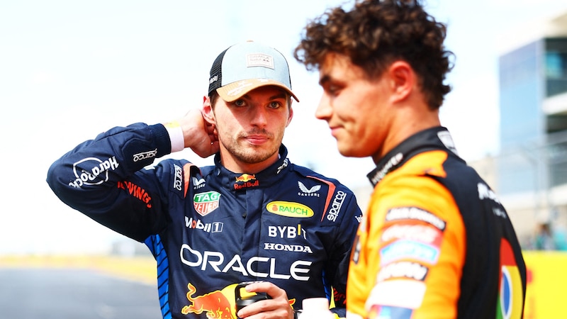 Max Verstappen and Lando Norris (Bild: AFP/GETTY IMAGES/Mark Thompson)