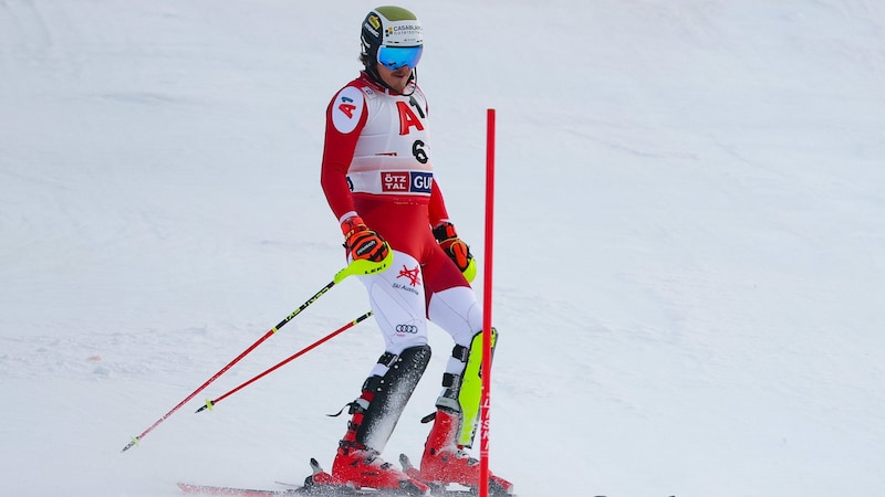 Manuel Feller schied zum dritten Mal in Folge aus. (Bild: GEPA/GEPA pictures)