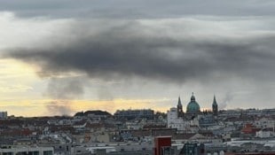 Die riesige Rauchsäule sorgte Sonntagmittag für Aufregung bei den Bürgern.  (Bild: Leserreporter)