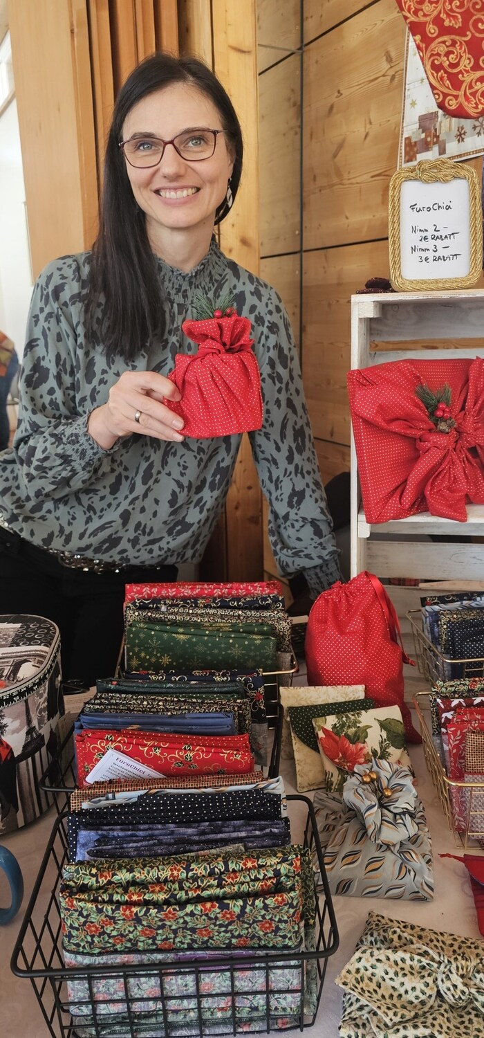 Karin Kruse focuses on the art of furoshiki in her boutique.