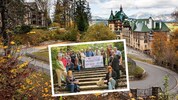 Anrainer sammeln Unterschriften für den Erhalt des kleinen Parkes, der zum Südbahnhotel gehört ...
