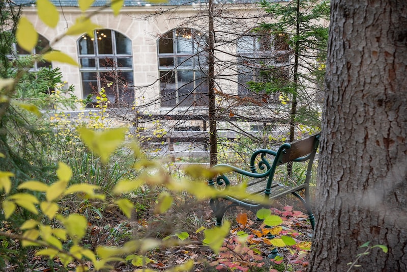 Die Anrainer lieben die kleinen versteckten Plätze im Park mit Ausblick auf das Südbahnhotel. (Bild: Doris_SEEBACHER)