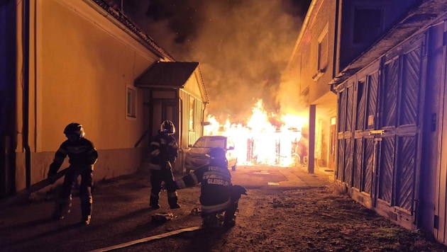 Drei Feuerwehren waren im Einsatz (Bild: FF Gleisdorf)