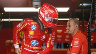 Charles Leclerc rastete nach dem Rennen in Las Vegas komplett aus.  (Bild: AFP/APA/Miguel Schincariol)