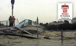 Das Jahrhundert-Hochwasser erfasst 2002 Salzburg. Hans Peter Hasenöhrl erinnert an diese und ...