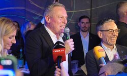 Mario Kunasek und Herbert Kickl am Sonntagabend im Grazer Lokal San Pietro