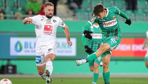 Jovan Zivkovic (right) will captain Rapids U19. (Bild: GEPA/GEPA pictures)