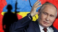 In einem offenen Brief wird für eine „Koalition der Willigen“ gegen Kremlchef Wladimir Putin getrommelt. (Bild: Krone KREATIV/stock.adobe.com/Tomas Ragina, APA/AP)