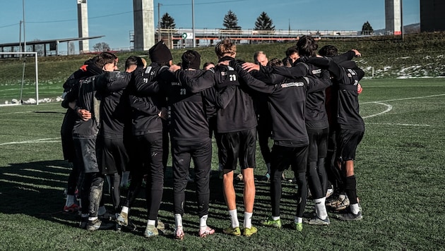 The Austria players are gearing up for the last home game of the fall. (Bild: Austria Lustenau)