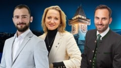 Drei neue FPÖ-Abgeordnete: Lucas Geistler, Eva Maria Kroismayr-Baier und Stefan Resch (Bild: Krone KREATIV/FPÖ Steiermark, Jürgen Radspieler, stock.adobe.com)