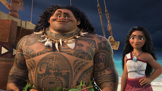 „Vaiana 2“ kommt gerade ins Kino, eine Realverfilmung mit Dwayne Johnson als Maui ist gerade im Werden. (Bild: AP ( via APA) Austria Presse Agentur/© 2024 Disney Enterprises)