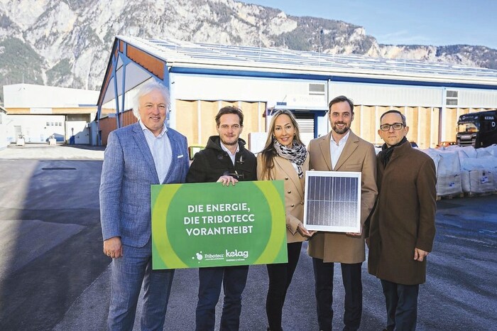 Presenting the project: Adolf Melcher, Christoph Herzeg, Eva Egger, Georg Bouvier and Stefan Greimel. 