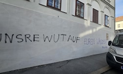Die ÖVP-Zentrale in Graz wurde besprüht.