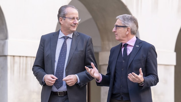 Kurt Maier, Präsident der Industriellenvereinigung Steiermark, und Josef Herk, Wirtschaftskammer-Präsident (Bild: Foto Fischer)