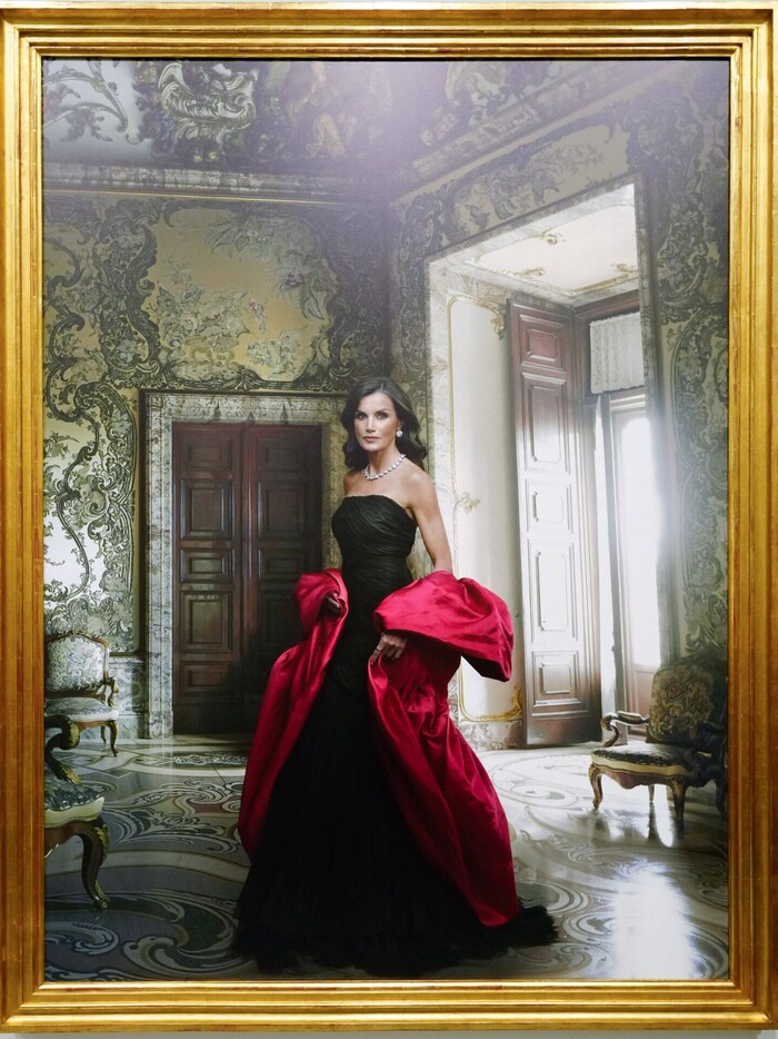 The portrait of Queen Letizia caused quite a stir when it was unveiled.