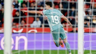 Atleticos Julián Álvarez hat beim 6:0-Sieg seines Teams gegen Sparta Prag einen Doppelpack ...