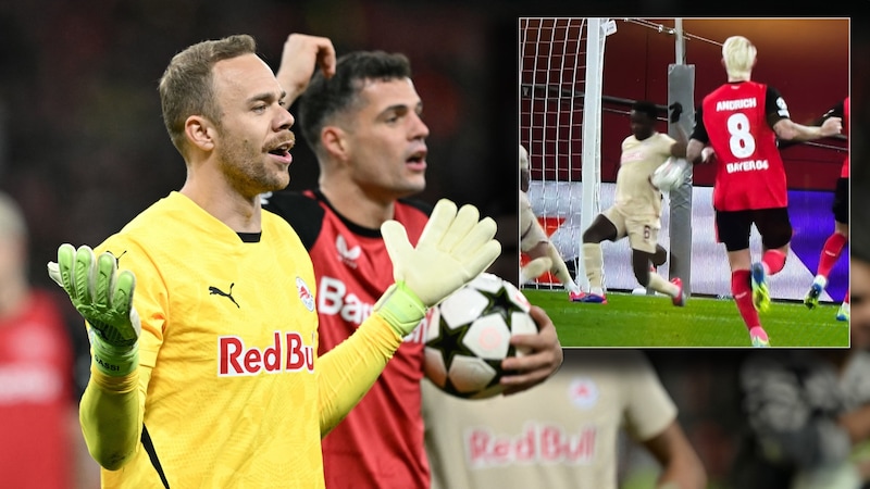 A handball penalty put Salzburg on the losing track. (Bild: AFP/APA/INA FASSBENDER, Sky)