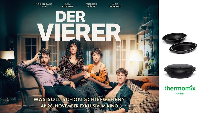 „Der Vierer“ startet am 28.11. exklusiv im Kino und wir verlosen zum Kinostart ein tolles Package! (Bild: Constantinfilm/Thermomix)