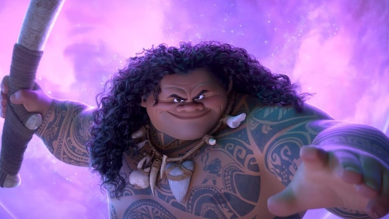 Halbgott Maui unterstützt Vaiana bei ihrem Vorhaben.  (Bild: Walt Disney Animation Studios)