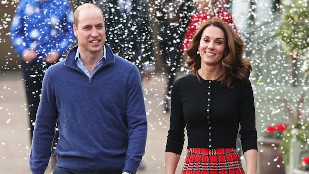 Prince William and Princess Kate want to take a particularly quiet approach to Christmas after a dramatic year. (Bild: picturedesk.com/Yui Mok / PA)