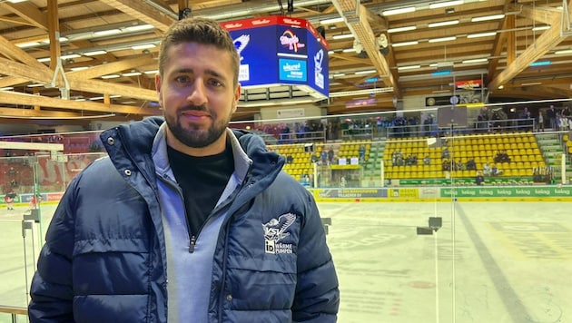 Neo-Eagle Joe Cannata saw his new teammates for the first time on Wednesday against Bolzano. (Bild: Plieschnig)