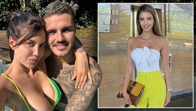 Mauro Icardi is said to be dating his divorce lawyer Angela Burgos (r.). (Bild: Instagram/mauroicardi, X/mis2centavos)