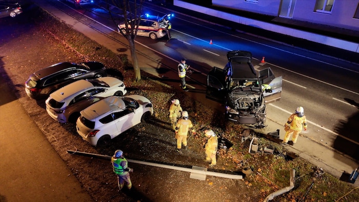 Several cars were damaged.
