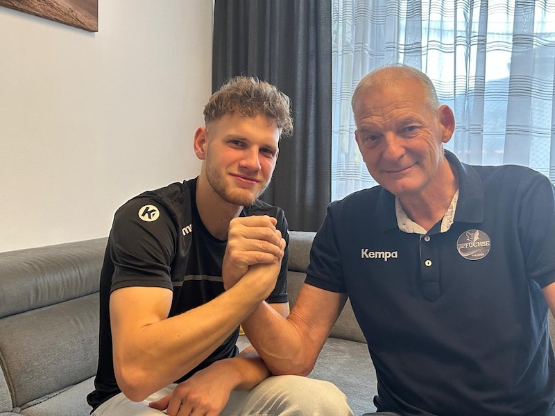 Julian Mitterdorfer with his father Klaus. (Bild: zVg/Mitterdorfer)