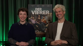 Julia Koschitz und Florian David Fitz im „Krone“-Interview zu ihrer neuen Beziehungskomödie „Der Vierer“. (Bild: krone.tv)