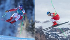 Rieser (li.) und Neumayer bereiten sich auf den Speed-Start vor.