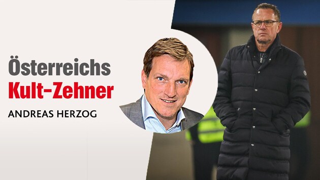 Andreas Herzog wünscht sich mehr Einflussmöglichkeiten für Ralf Rangnick. (Bild: GEPA/Krone Kreativ/GEPA Pictures)