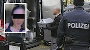 Leichenbestatter bei der Abholung des toten Babys. Seine Mutter (Bild oben links) hatte es – ...