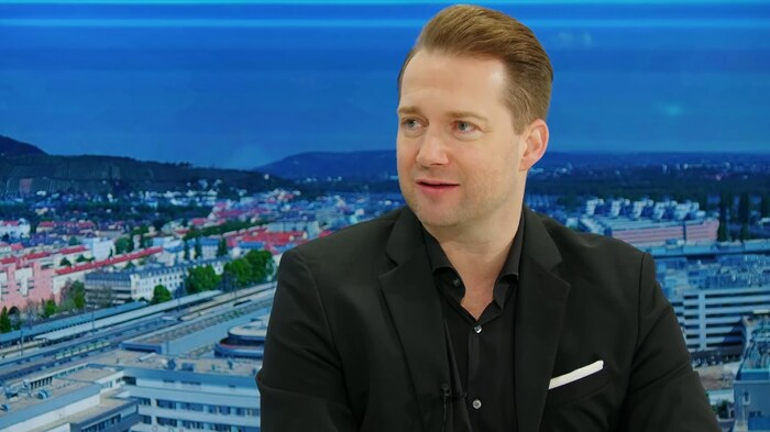 Rainer Will, Managing Director of the Austrian Retail Association. in the krone.tv talk