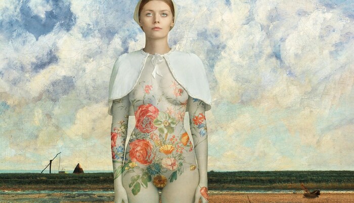 The picture is called "Darscho" - note the landscape in the background that the Burgenland native has incorporated.